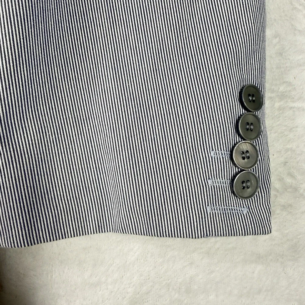 ROBERT GRAHAM Blazer 44R Classic SEERSUCKER Men Lightweight Striped 100% Cotton